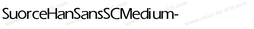 SuorceHanSansSC Medium字体转换